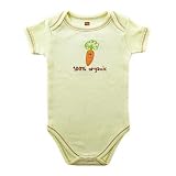 Hudson Baby Organic Bodysuit - Carrot Ecru - 3-6 Months