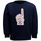 MLB Boston Red Sox Toddler Foam Finger Long Sleeve T-shirt - Navy Blue (5/6T)
