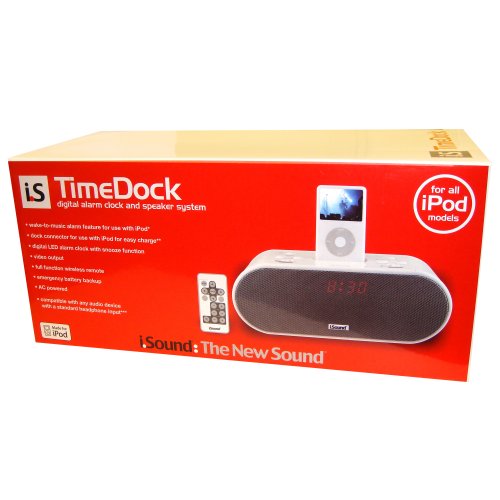 i.Sound Time Dock Alarm Clock (White)