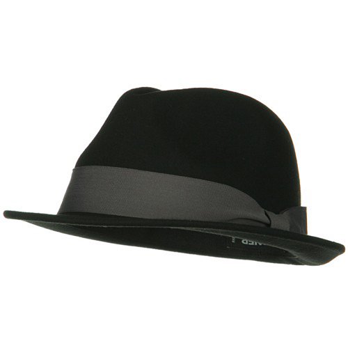 The Pinch Felt Fedora Hat - Black W07S61C