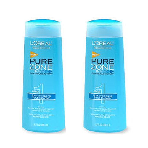 2-PACK Loreal Pure Zone Step 1 Pore Unclogging Scrub Cleanser 6.7 fl.oz. 2-PACK Loreal Pure Zone Step 1 Pore Unclogging Scrub Cleanser 6.7 fl.oz.