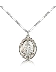 Free Engraving Included Medal- Sterling Silver Infant of Prague Pendant 3/4" 8207SS--w/18" Chain & Box Unusual & Specialty Children/Schools