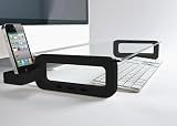UBOARD SMART - USB Multiboard for your iMac and iPhone (Built-in 3 Port USB 2.0 Hub) - Black