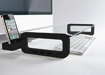 UBOARD SMART - USB Multiboard for your iMac and iPhone (Built-in 3 Port USB 2.0 Hub) - Black
