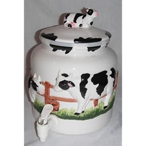 Ceramic Cow Water Dispenser