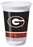 Creative Converting Georgia Bulldogs Printed 20 Oz. Plastic Cups (8 Count)