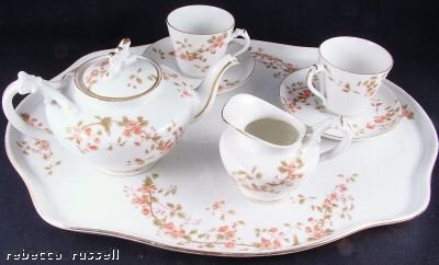 c1920 Limoges WG & Co Tea for Two on Tray Pattern 2089