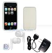 Cuffu iPod Touch 2 (2nd Generation) 3 in 1 Bundle Deal White Skin Cover , Home Charger w Premium iPod Earphone Only $2.98 in Shipping - Great Gift Set