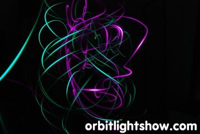 4-light Cotton Candy Pink Aqua LED Rave Orbital Orbit Light Show