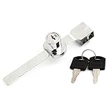 uxcell　ショーケース用ロック　メタル製シルバートーン　145mm長