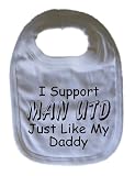 from Printed Tees babies funny bibs support man utd