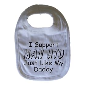 babies funny bibs support man utd