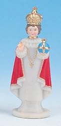 Religious Statue - Infant of Prague - 4" Height - Magnetic and Adhesive Base