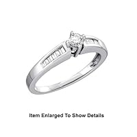 ***Special Sale*** Stunning White Gold Genuine Diamond Promise Ring