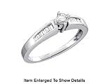 ***Special Sale*** Stunning White Gold Genuine Diamond Promise Ring