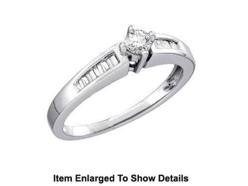 ***Special Sale*** Stunning White Gold Genuine Diamond Promise Ring