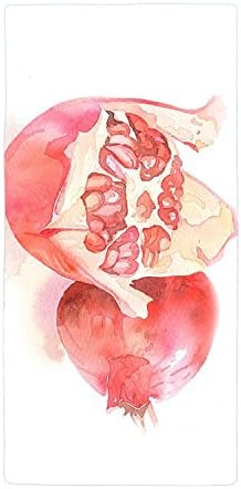 Watercolor Pomegranate Tower Bath Tower Microfiber Beach Tower 20" x 40"