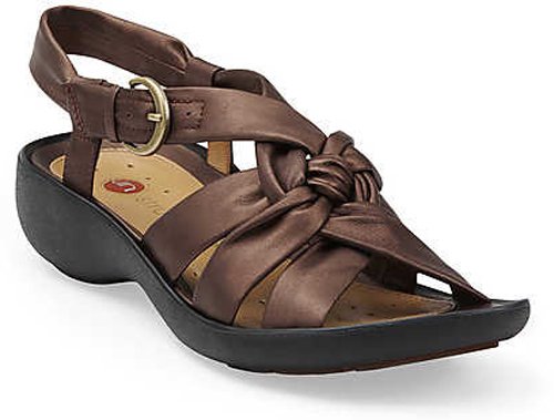 Clarks Women's UN.CLING Slingback Sandal,Bronze Leather,8 M US