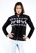 Nebulus Damen Norweger Jacke Deer, schwarz, L, Q257,
