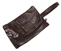 Brown Leather Safety Money Belt (Folds Inside Trousers) Travel Accessory Gift - B