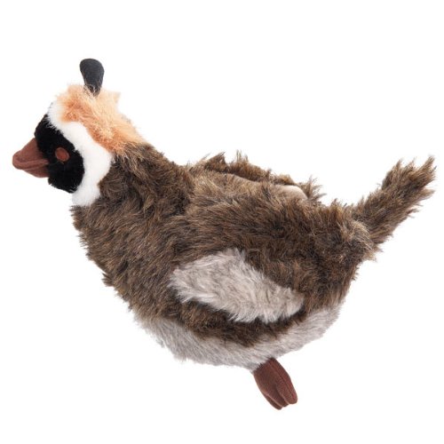 Pic Grriggles 10-Inch Plush Squawk Flock Dog Toy, Quail