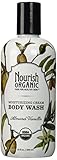 Nourish Organic Body Wash, Almond Vanilla, 10 Fluid Ounce