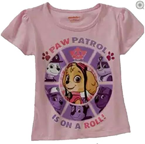 Nickelodeon Paw Patrol Girls Pink Skye with ALL Pups Tee Shirt Size 5T