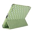 MYCARRYINGCASE Dalmation Style Carbon Fiber Folio Smart Cover iPad 2 Case for iPad 2 &reg Green/White