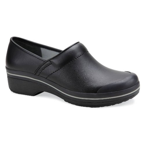 Dansko Women's Volley Box Leather Clog,Black Box,39 EU / 8.5-9 M US