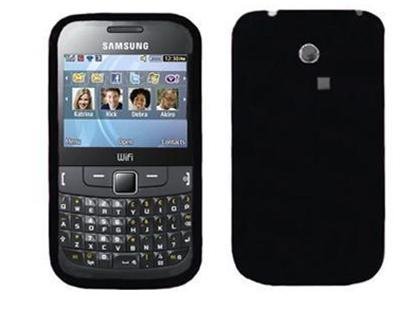 Accessory Master- Noir Housse étui en silicone pour Samsung S3350 Chat