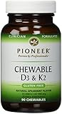 D3 & K2 (Spearmint) Pioneer (Verified Gluten Free) 90 Chewable