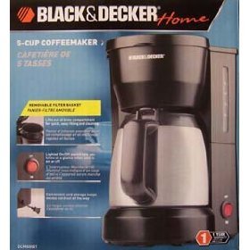 Black and Decker DCM600BT 5-Cup Thermal Coffeemaker, Black by Black & Decker