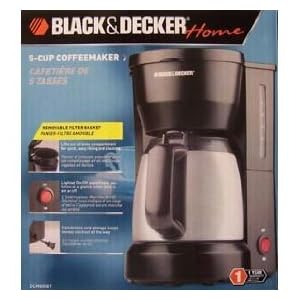 Black and Decker DCM600BT 5-Cup Thermal Coffeemaker, Black by Black & Decker