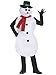 Fun World Costumes Men's Adult Jolly Snowman Costume, White/Black, One Size