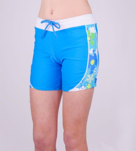 Tuga Girls Swim Shorts (UPF 50+), Azure, 6/7 yrs