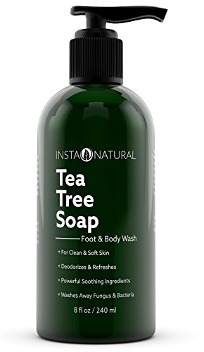 InstaNatural Tea Tree Oil Antifungal Soap - Foot & Body Wash - For Nail Fungus, Odor, Athlete s Foot, Ringworm & Jock Itch - For Dry, Itching & Irritated Skin - 8 OZ