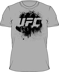 UFC Ultimate Fighting Championship Fist Logo Grey T-shirt Tee