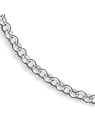 5mm, Sterling Silver, Fancy Rolo Link Necklace, 18 inch