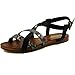 Nature Breeze Women's Slingback Ankle Buckle Open Toe Double Cross Strap Casual Sandal Shoes