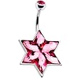 Pink Gem Starlet Star Belly Ring