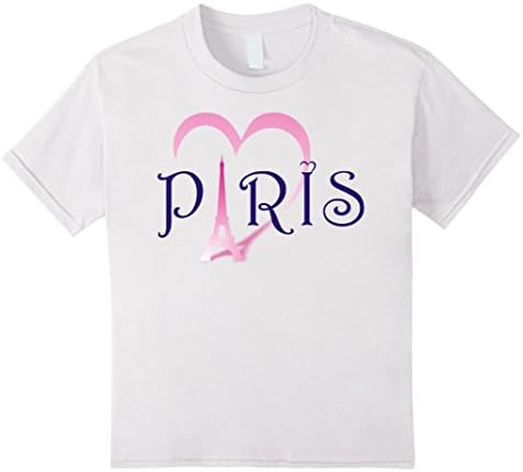 Kids Paris T Shirt I Love Heart Paris tees 8 White