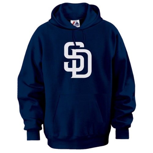 San Diego Padres Sweatshirt: Majestic Navy Tek Patch Hooded Sweatshirt