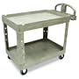 Rubbermaid Commercial Heavy-Duty Utility Cart, 2-Shelf, 500 Pounds, 25-7/8 x 45-1/4 x 33-1/4, Beige (452088BG)