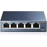 TP-LINK TL-SG105 5-Port Gigabit Ethernet Desktop Switch, 10/100/1000 Mbps,IEEE 802.1p QoS