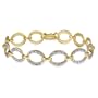 18k Gold Plated Sterling Silver Diamond-Accent Bracelet