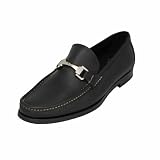Allen Edmonds Mens Italian made moc-toe bit slip-on dress shoes Firenze 49980 Black