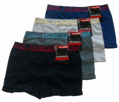 4 er Pack Herrenboxer-Retroshorts von Hombre, Microfaser.