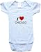 I LOVE CHICAGO - CHICAGO BABY - City Series - White, Blue or Pink Onesie / Baby T-shirt