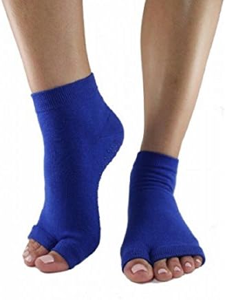Toezies The Original 1/2 Toe Socks for Yoga/Pilates Dazzling Blue Tabi (Small / Medium)