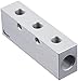 Parker 3313 13 21 03 Anodized Manifold, Treated Aluminum, BSPP/BSPP Aluminum in-Line Double Manifold Female, G1/2 G1/4 mm